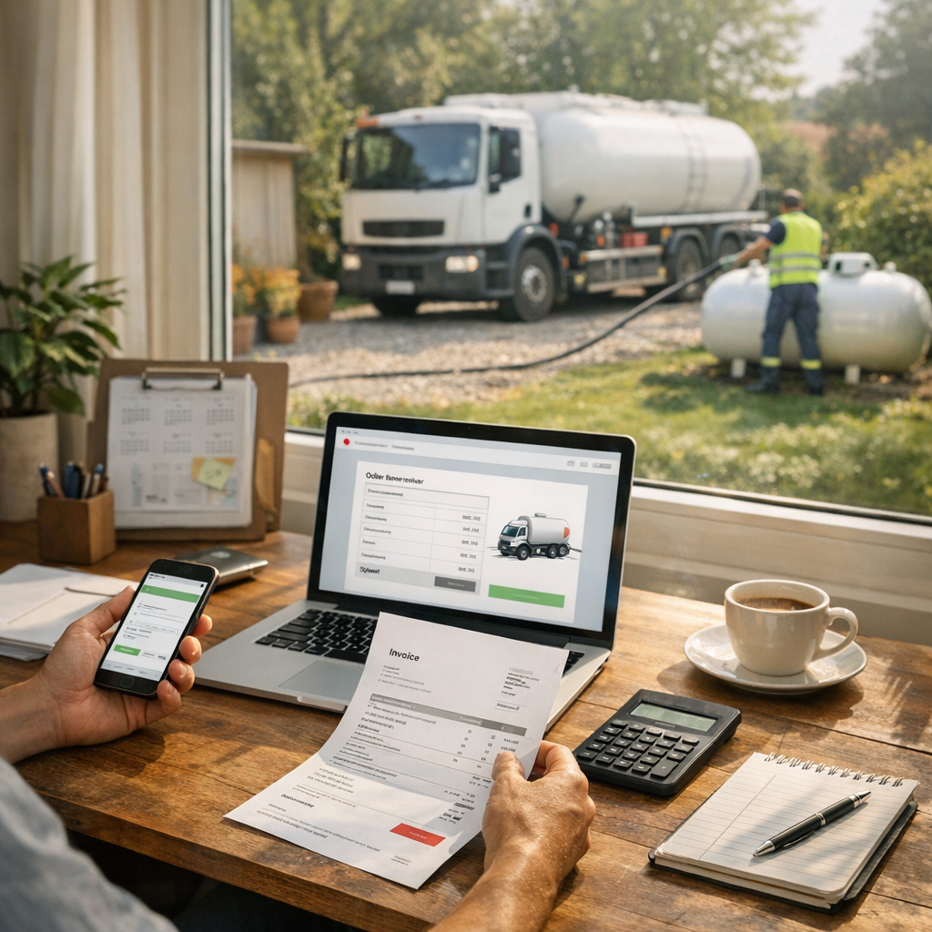 Si vous avez une citerne : commandes, factures et livraisons