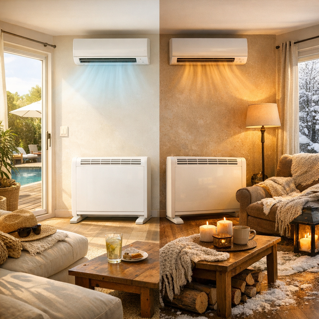 Cas chiffré maison 100 m²&nbsp;: été, hiver et radiateurs électriques face à face