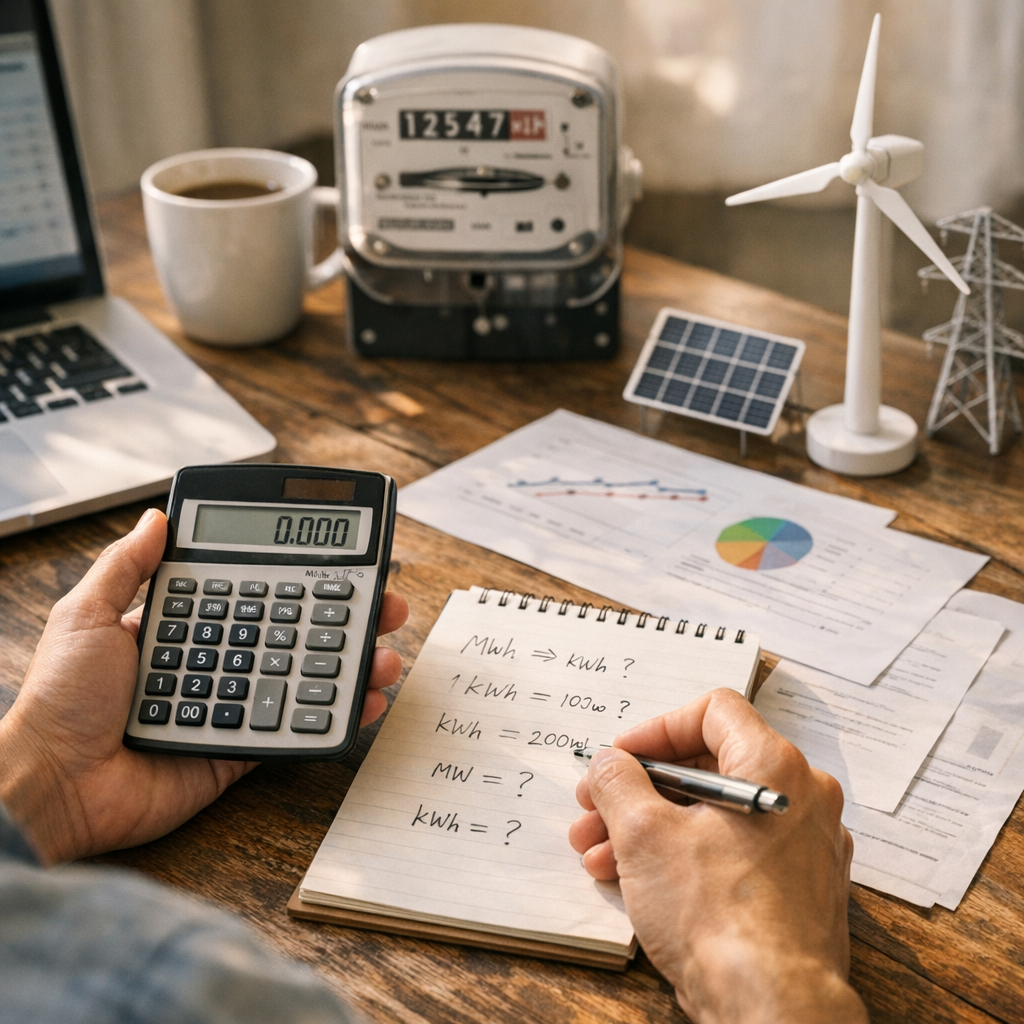 Comment convertir des kWh en MW si je ne connais pas la durée d’utilisation&nbsp;?