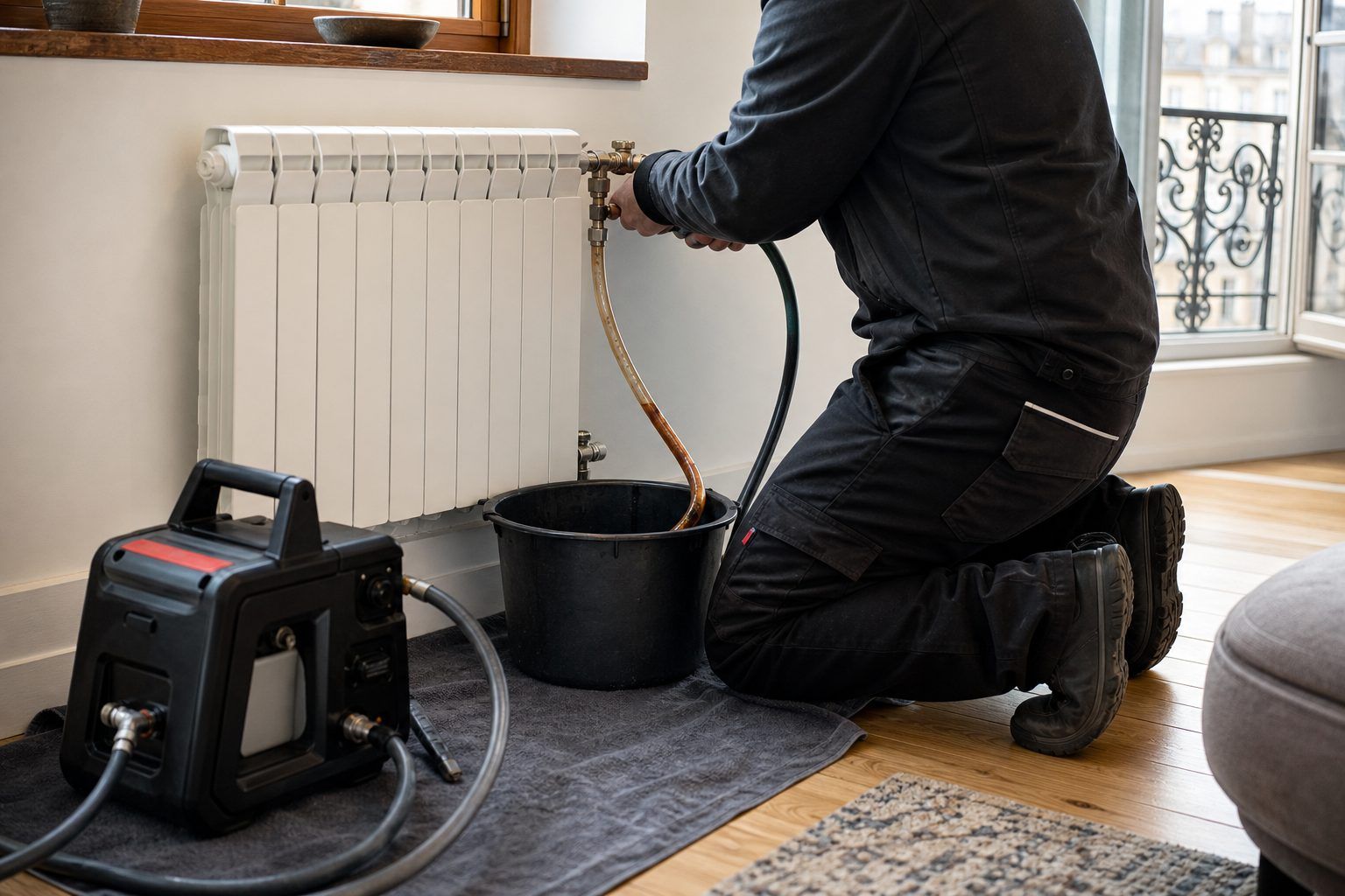 Comment se déroule le désembouage d’un circuit de chauffe ?