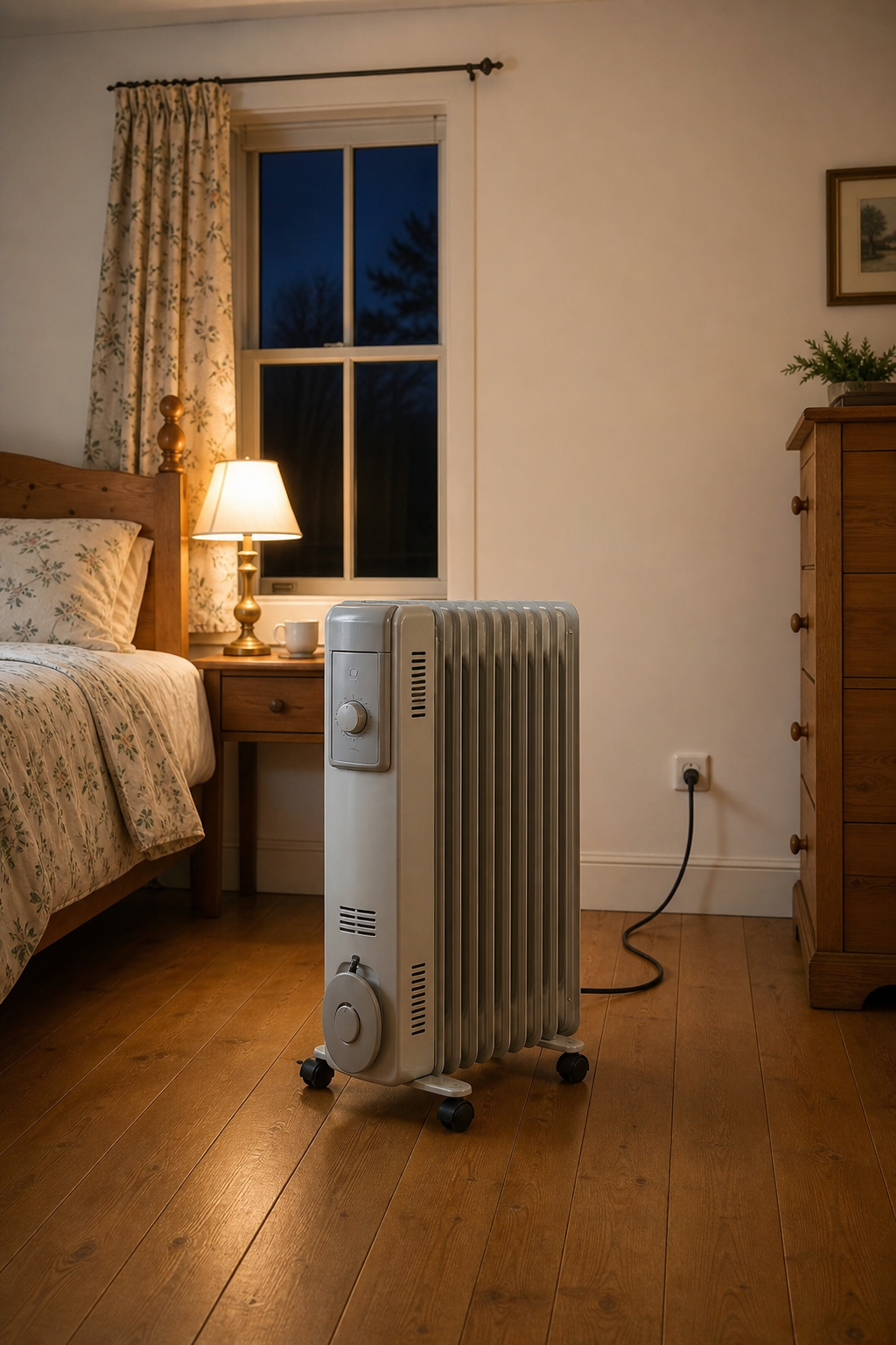 Laisser un radiateur à bain d’huile toute la nuit exige des précautions