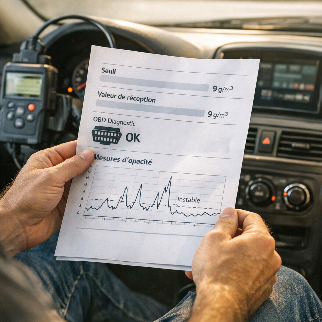 Lire son procès-verbal : seuil, valeur de réception, OBD et mesures instables