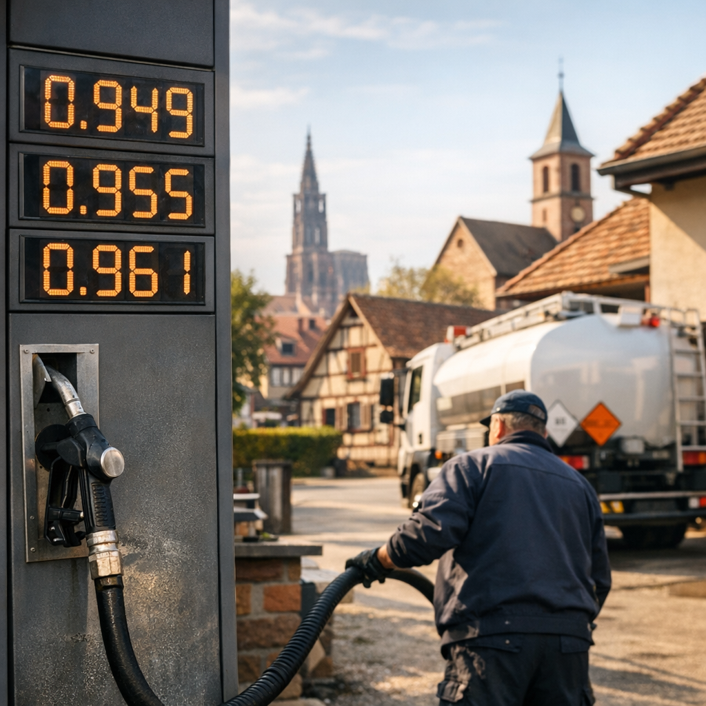Prix du fioul dans les villes du département : Strasbourg, Drusenheim, Bouxwiller…