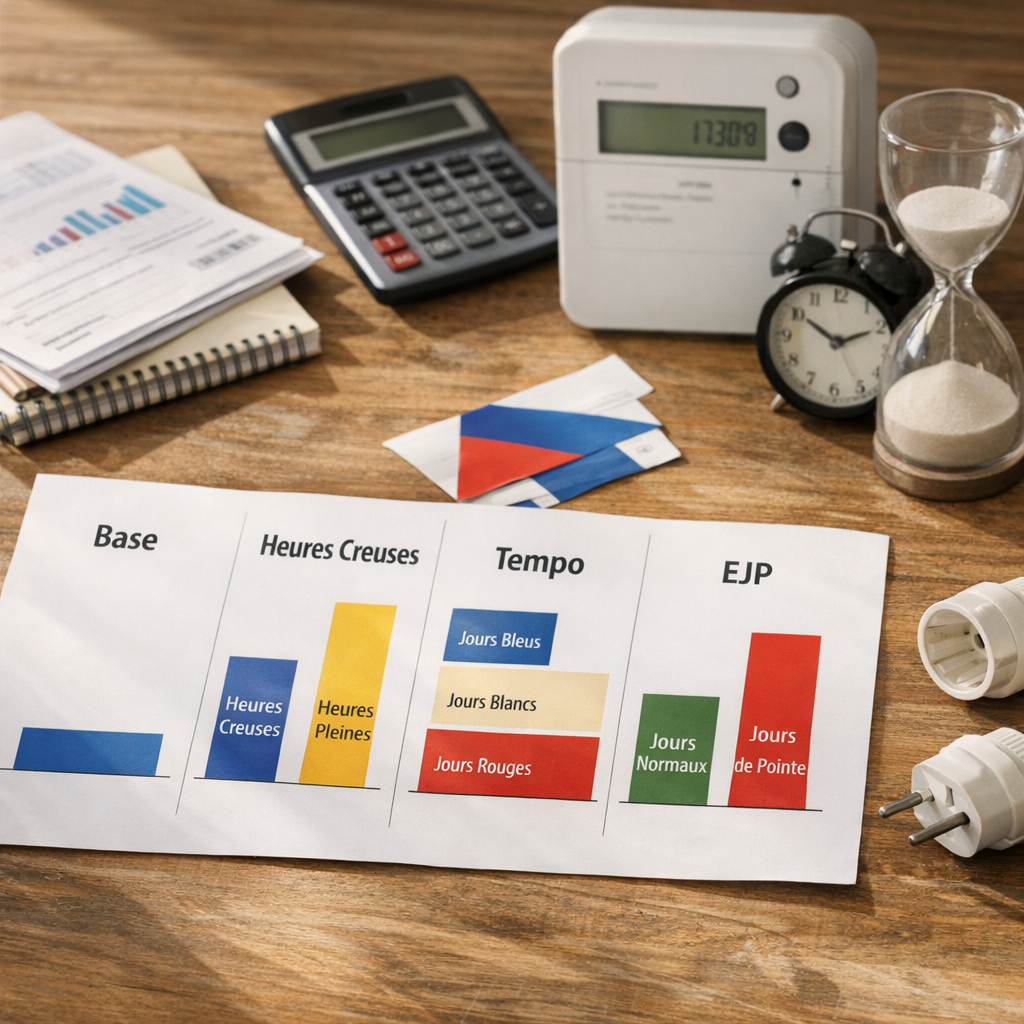 Base, heures creuses, Tempo, EJP&nbsp;: ne comparez pas le même kWh