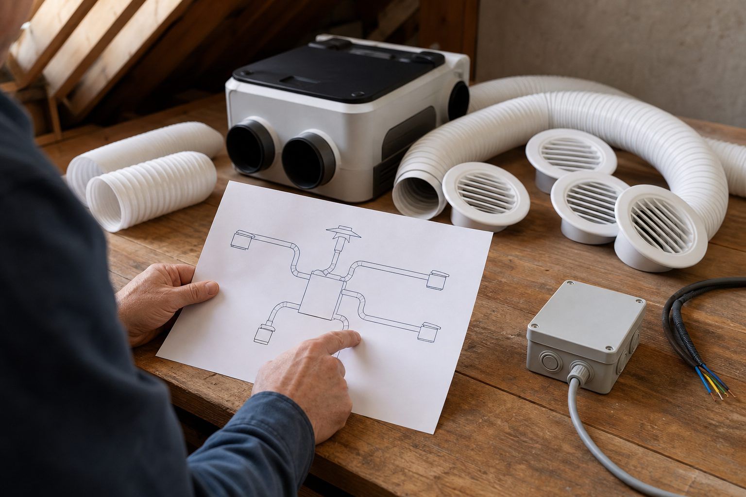 Lire un schéma de branchement de VMC sans confondre électricité et ventilation